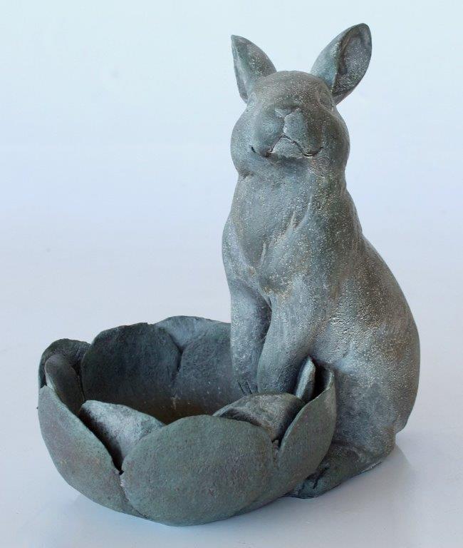 Green Rabbit With Flower Pot